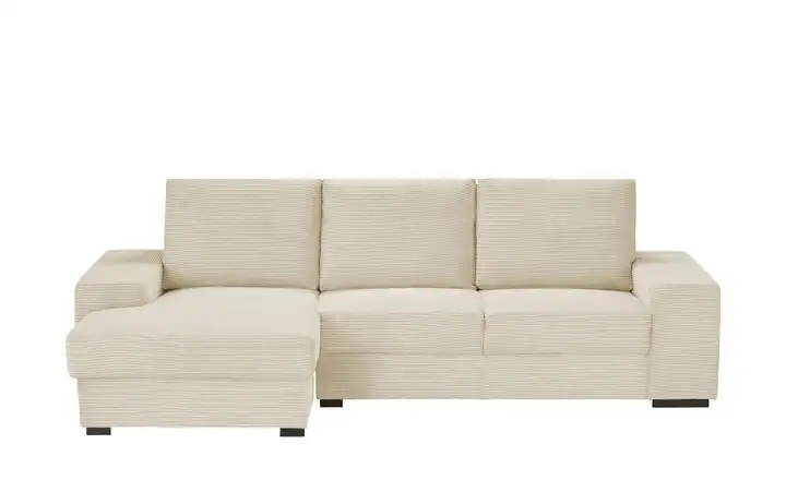Ecksofa Renée Creme links Cordstoff