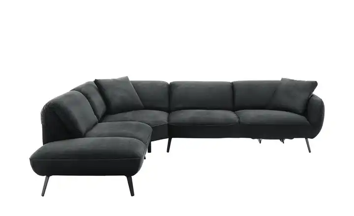 pop Ecksofa Ventus links Erweiterte Funktion Schwarz