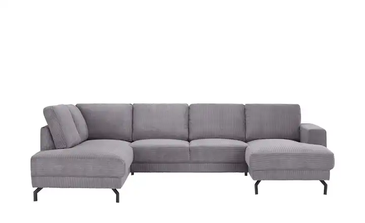 switch Wohnlandschaft  aus Cord Brazil Grau links