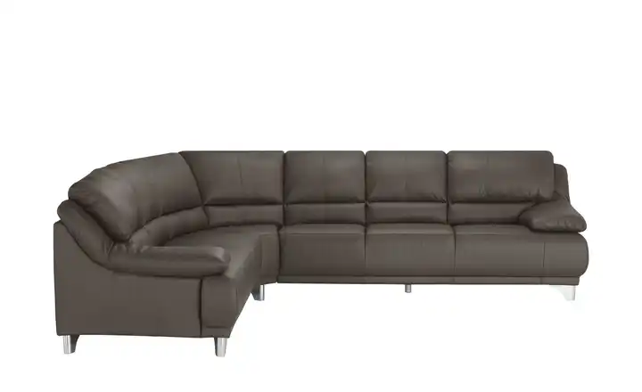 Ecksofa  aus Echtleder Maranello  Dunkelbraun links