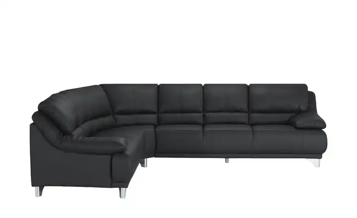Ecksofa  aus Echtleder Maranello  Schwarz links