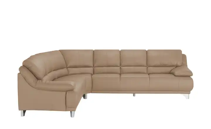 Ecksofa  aus Echtleder Maranello  Cappuccino links