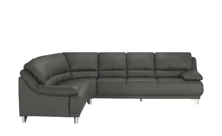 Ecksofa  aus Echtleder Maranello  Dunkelgrau links