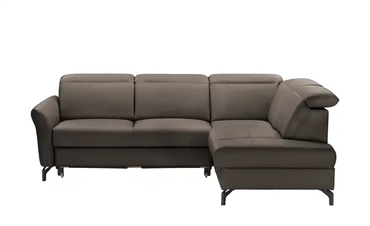 uno Ecksofa Basel Dunkelbraun rechts Grundfunktion