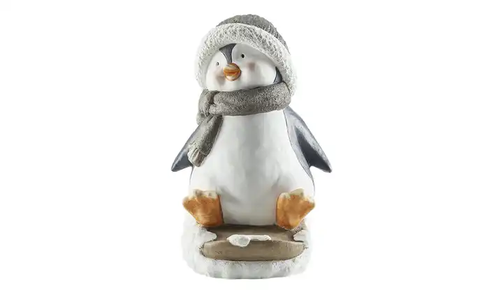 HOME STORY Deko Pinguin mit Schlitten  