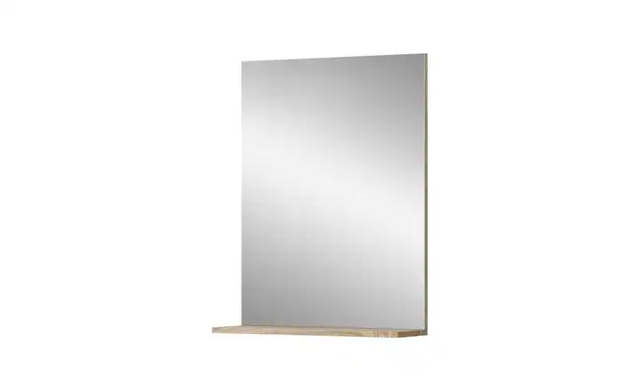 Badspiegel SCHLOONSEE, Breite 60cm, 1 Ablageboden, hochwertiges Spiegelglas, in verschiedenen Farben erhältlich, Badmöbel, Spiegel, Badezimmer Schloonsee Eiche Sonoma (Nachbildung)