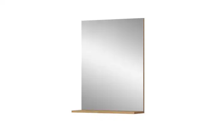 Badspiegel SCHLOONSEE, Breite 60cm, 1 Ablageboden, hochwertiges Spiegelglas, in verschiedenen Farben erhältlich, Badmöbel, Spiegel, Badezimmer Schloonsee Eiche Artisan (Nachbildung)