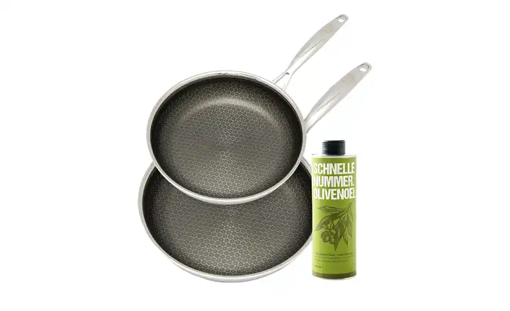 Hensslers Edelstahl-Pfannen-Set  