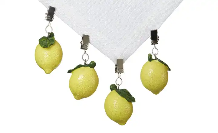  Tischdeckengewicht, 4er Set  Zitrone