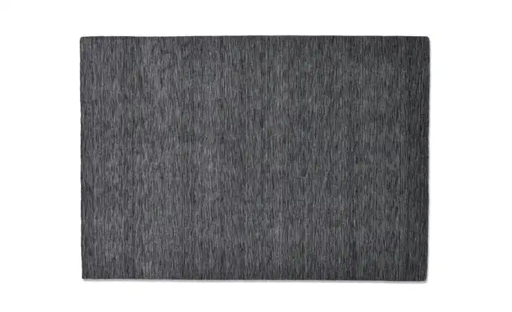 SANSIBAR Sylt Wollteppich List Dunkelgrau 140 cm 70 cm 70x140 cm
