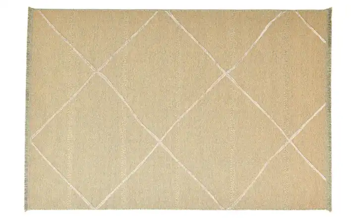 SANSIBAR Sylt Teppich Braderup 230 cm 160 cm 160x230 cm Goldfarben