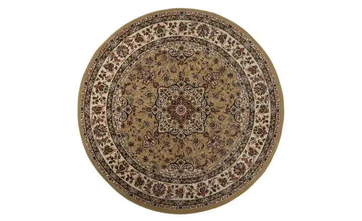 THEKO Orientteppich Hamadan 133 cm 133 cm 133x133 cm Kamelgelb