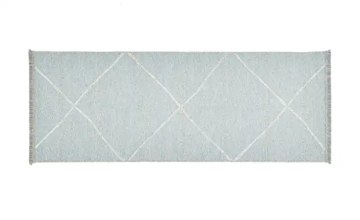 SANSIBAR Sylt Teppich Braderup 200 cm 80 cm 80x200 cm Hellblau
