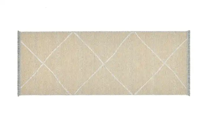 SANSIBAR Sylt Teppich Braderup 200 cm 80 cm 80x200 cm Goldfarben