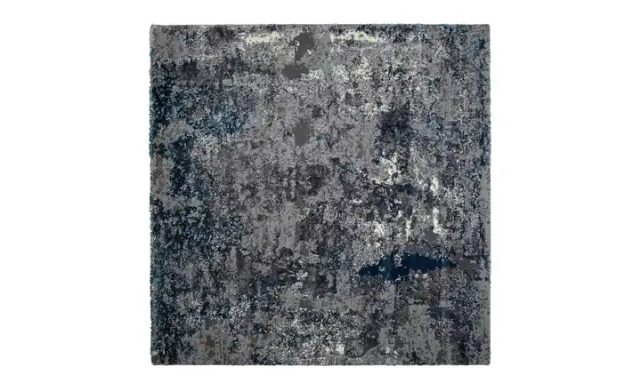 meinTeppich Webteppich Juwel Liray 200 cm 200 cm 200x200 cm Grau, Petrol