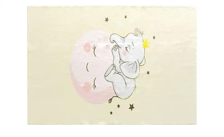 KJUT Kinderteppich Kiddy 140x200 cm Beige, Hellgrau, Rosa