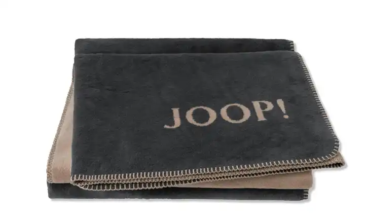 JOOP! Wohndecke Uni Doubleface Dunkelgrau