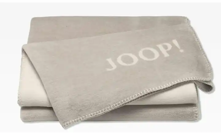 JOOP! Wohndecke Uni Doubleface Steingrau
