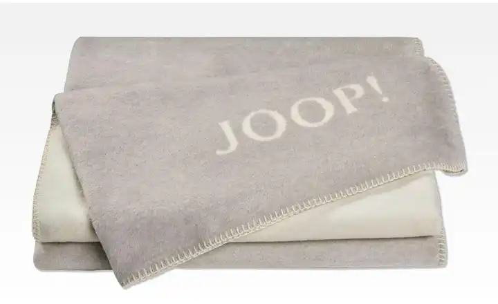 JOOP! Wohndecke Uni Doubleface Grau