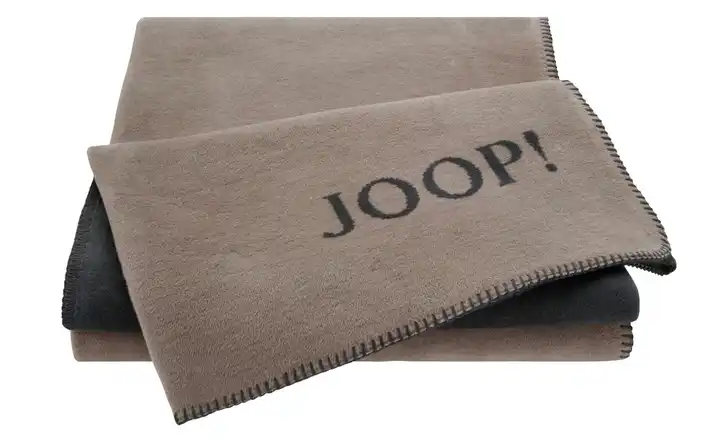 JOOP! Wohndecke Uni Doubleface Braun