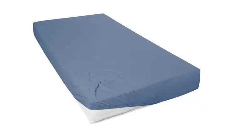 como Jersey-Spannbetttuch Blau 180x200 cm