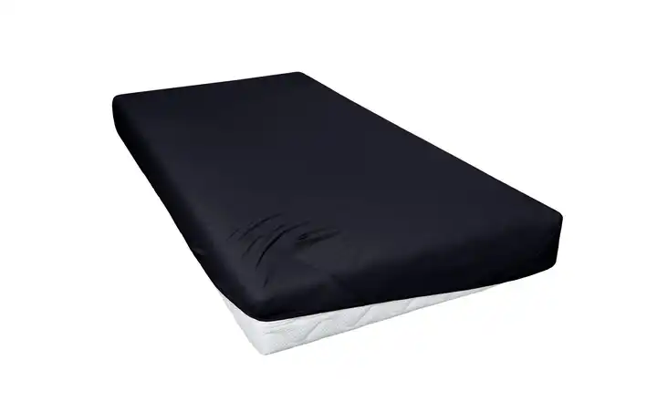 como Jersey-Spannbetttuch Schwarz 180x200 cm