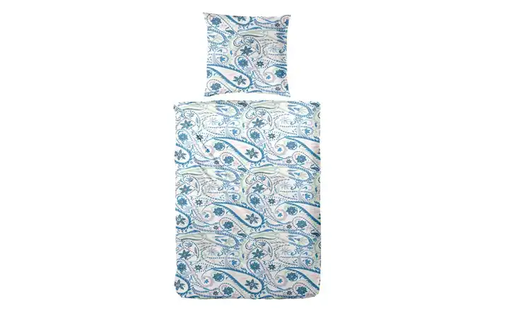 Bettwäsche-Set 220 cm 155 cm Blau