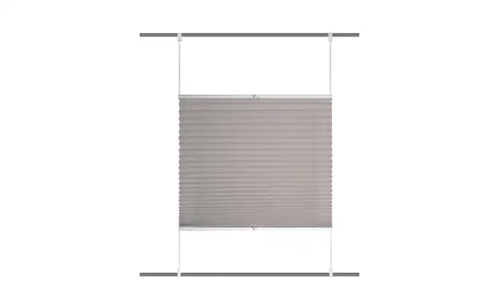 HOME Wohnideen Plisseerollo Grau 130 cm 60 cm
