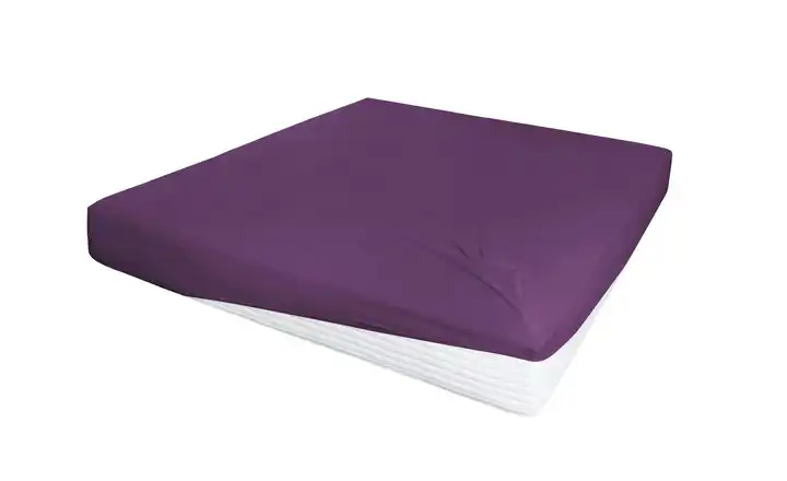 Jersey-Elastan Boxspringlaken Pflaume 150 cm