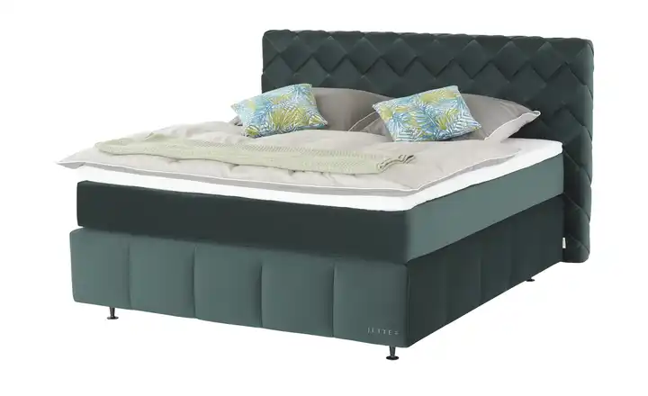 Jette Home Boxspringbett Braid  Grün 200 cm H5