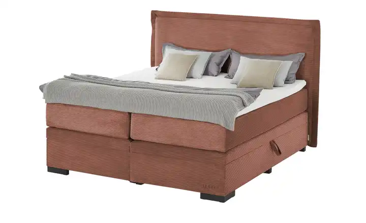 Jette Home Boxspringbett mit Bettkasten Adapt Zimt 200 cm H4 Komfortschaumkern