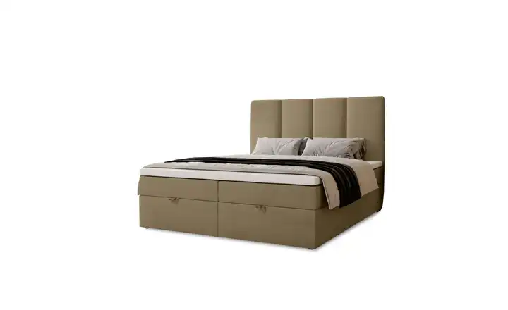 Boxbett mit Stauraum Macclesfield 208 cm 200x200 cm Braun