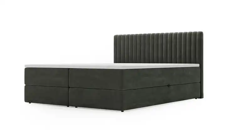 Boxbett mit Stauraum Maine Dunkelgrau 200 cm