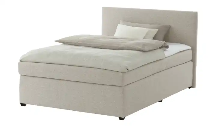 Boxspringbett mit Matratze und Topper, H3 Duke Beige 140 cm H3