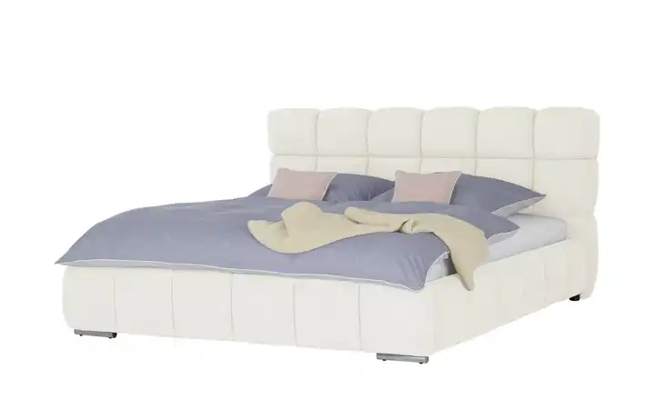 Polsterbett mit Matratze Savio Creme 160 cm H1