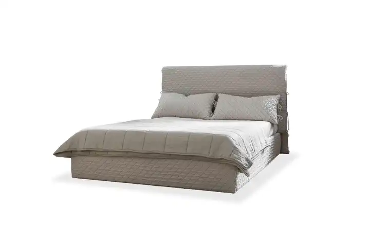Miuform Polsterbett gemustert Sleepy Luna mit Bettkasten 180x200 cm Beige