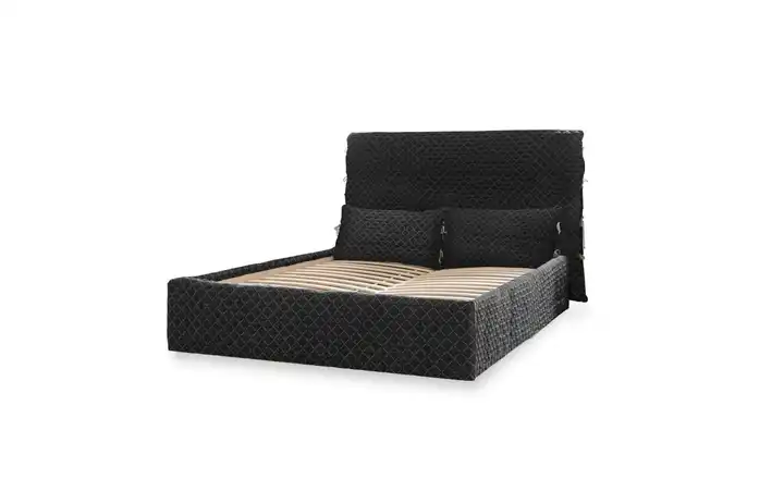 Miuform Polsterbett gemustert Sleepy Luna 105 cm mit Bettkasten 166 cm 160x200 cm Graphit