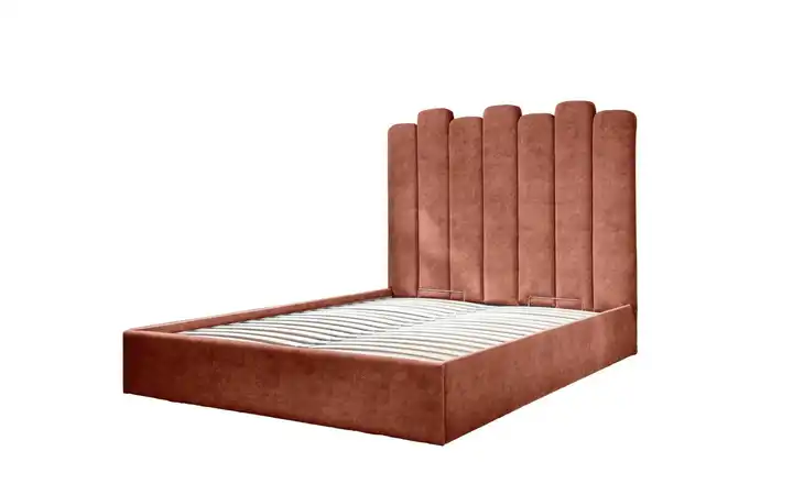 Miuform Polsterbett mit Bettkasten Dreamy Aurora Rostrot 160x200 cm