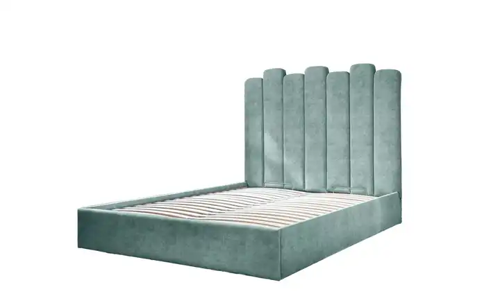 Miuform Polsterbett mit Bettkasten Dreamy Aurora Pastellblau 160x200 cm