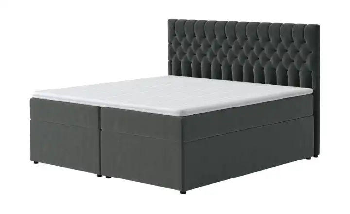 Boxbett mit Bettkasten Belek 200x200 cm Anthrazit