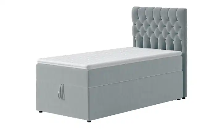 Boxbett mit Bettkasten Belek 90x200 cm Silbergrau