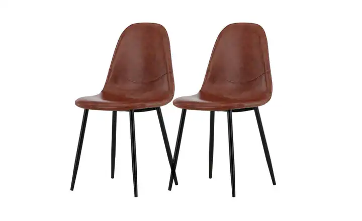  Esszimmerstuhl 2er-Set aus Kunstleder Polar 