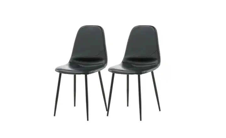  Esszimmerstuhl 2er-Set aus Kunstleder Polar 