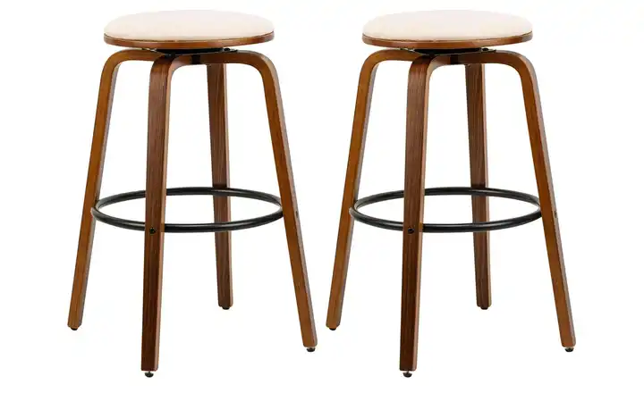 Barhocker 2er-Set Beige