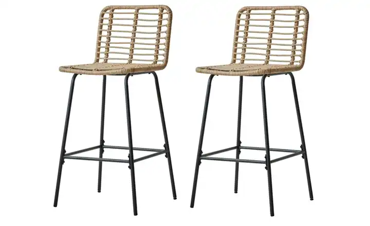 Barhocker 2er-Set Tabbangkok Hellbraun