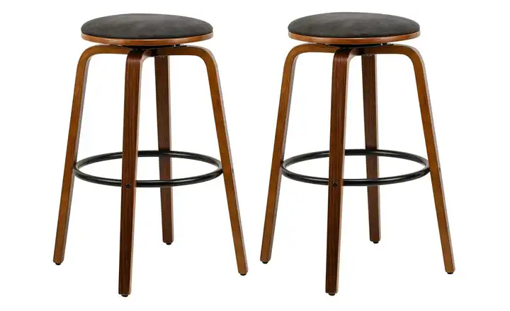 Barhocker 2er-Set Schwarz