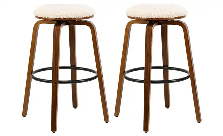 Barhocker 2er-Set Weiß