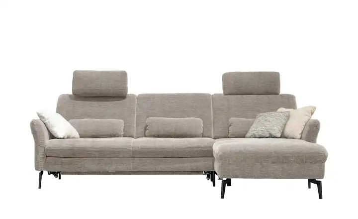 meinSofa Ecksofa Cord DANTE Steingrau rechts Erweiterte Funktion