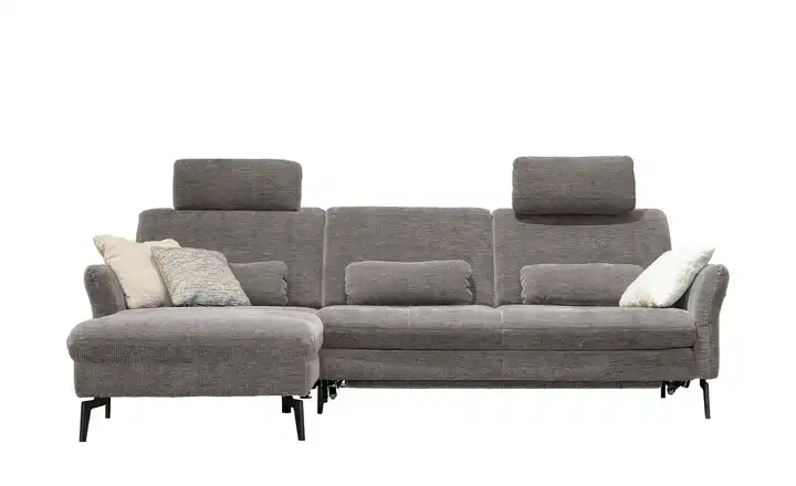 meinSofa Ecksofa Cord DANTE Grau links Erweiterte Funktion