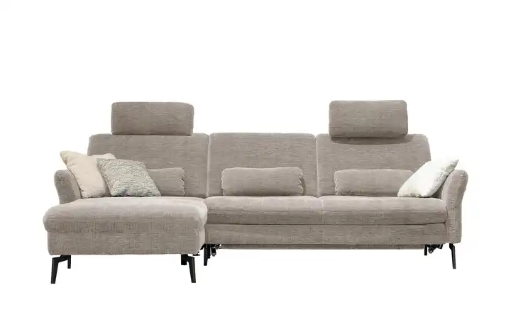 meinSofa Ecksofa Cord DANTE Steingrau links Erweiterte Funktion